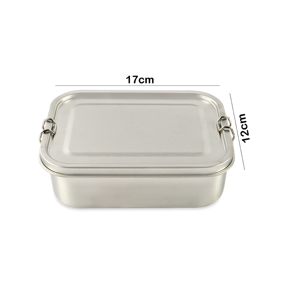 Stainless Steel Lunch Box 1200ML 20CM x 15CM – Large Leakproof Meal Container