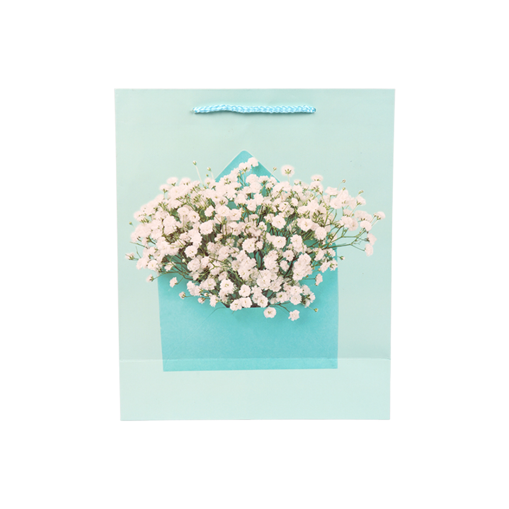 Whimsical Floral Wreath Premium Paper Gift Bag – 32Cm