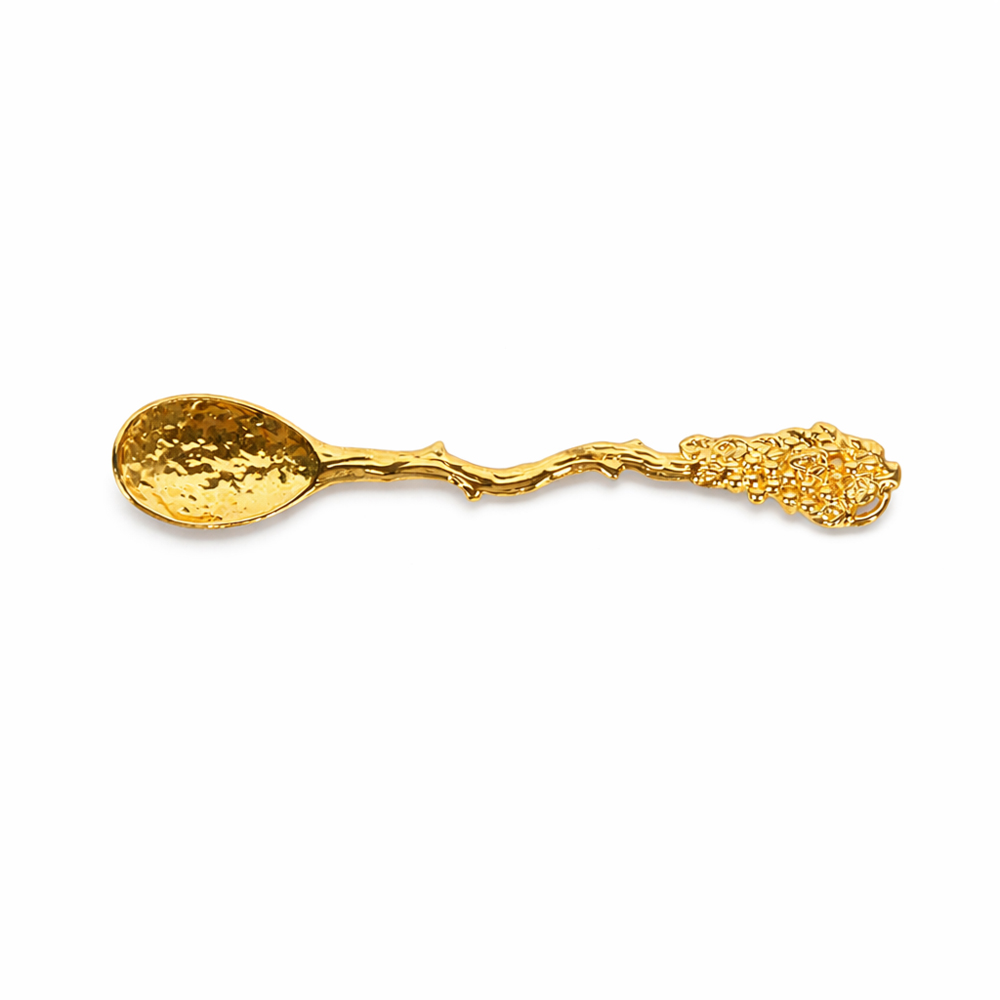 Gold Plated Decorative desert spoon – 11cm