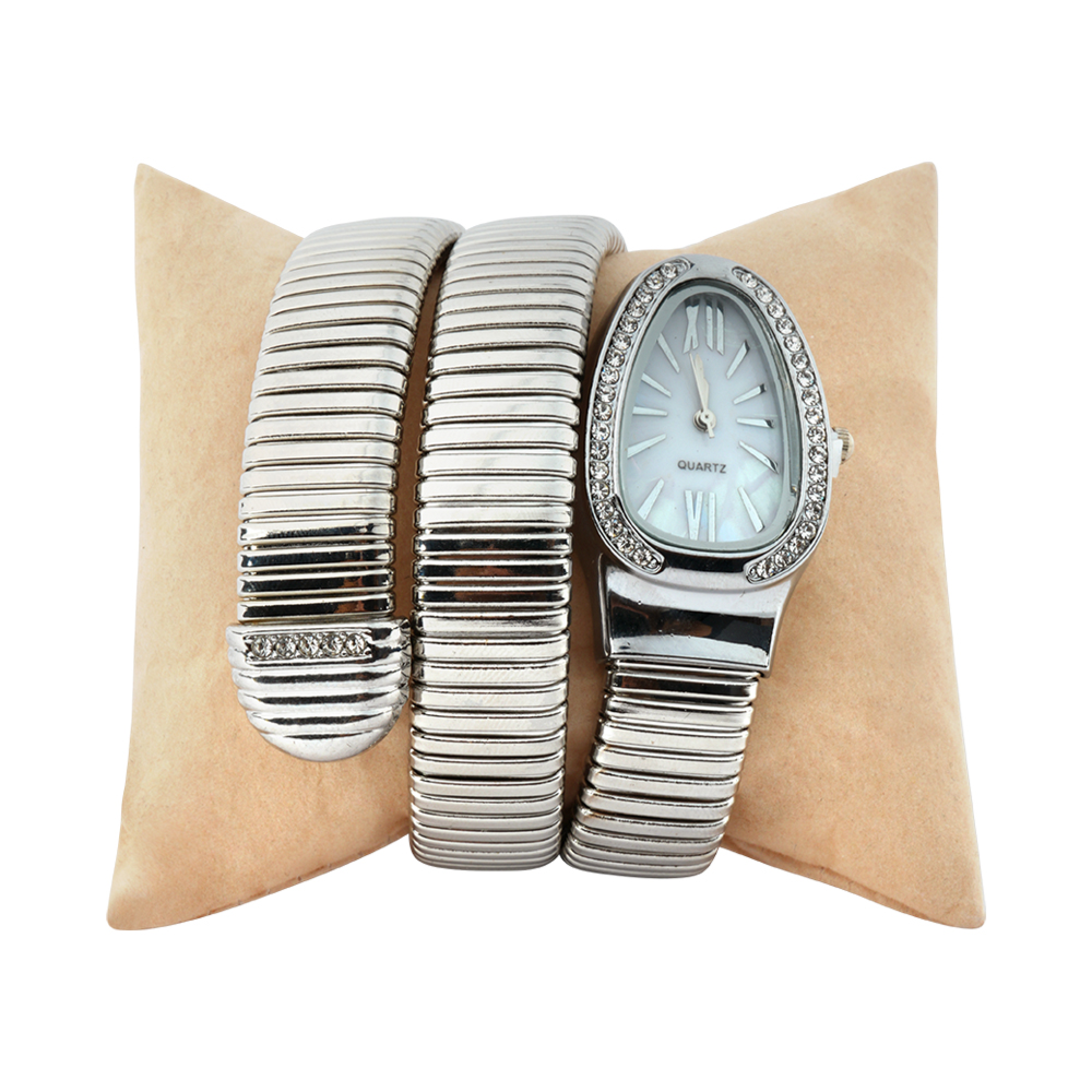 Elegant Snake Coil Bracelet Ladies Watch – Stylish Women’S Wrist Watch With Flexible Band