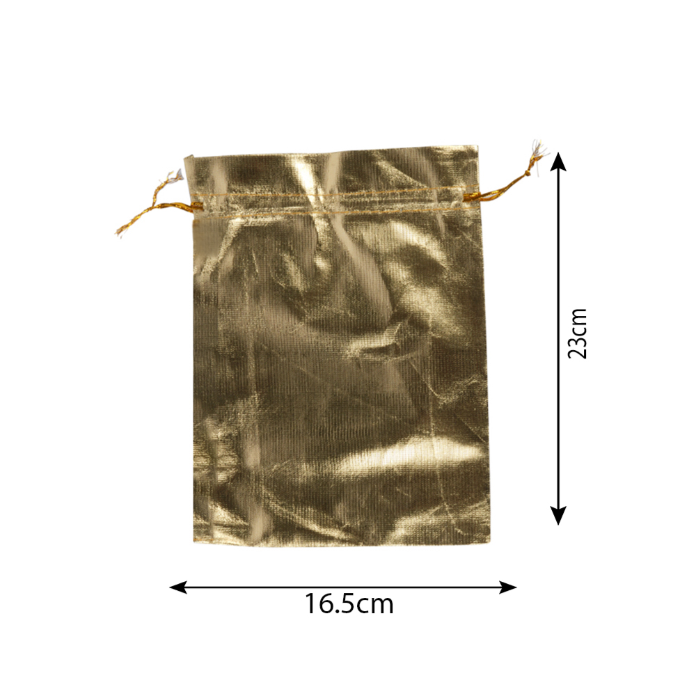 Metallic Foil Drawstring Gift Bag-for candy ,Christmas gift |Jewelry Pouch Bag