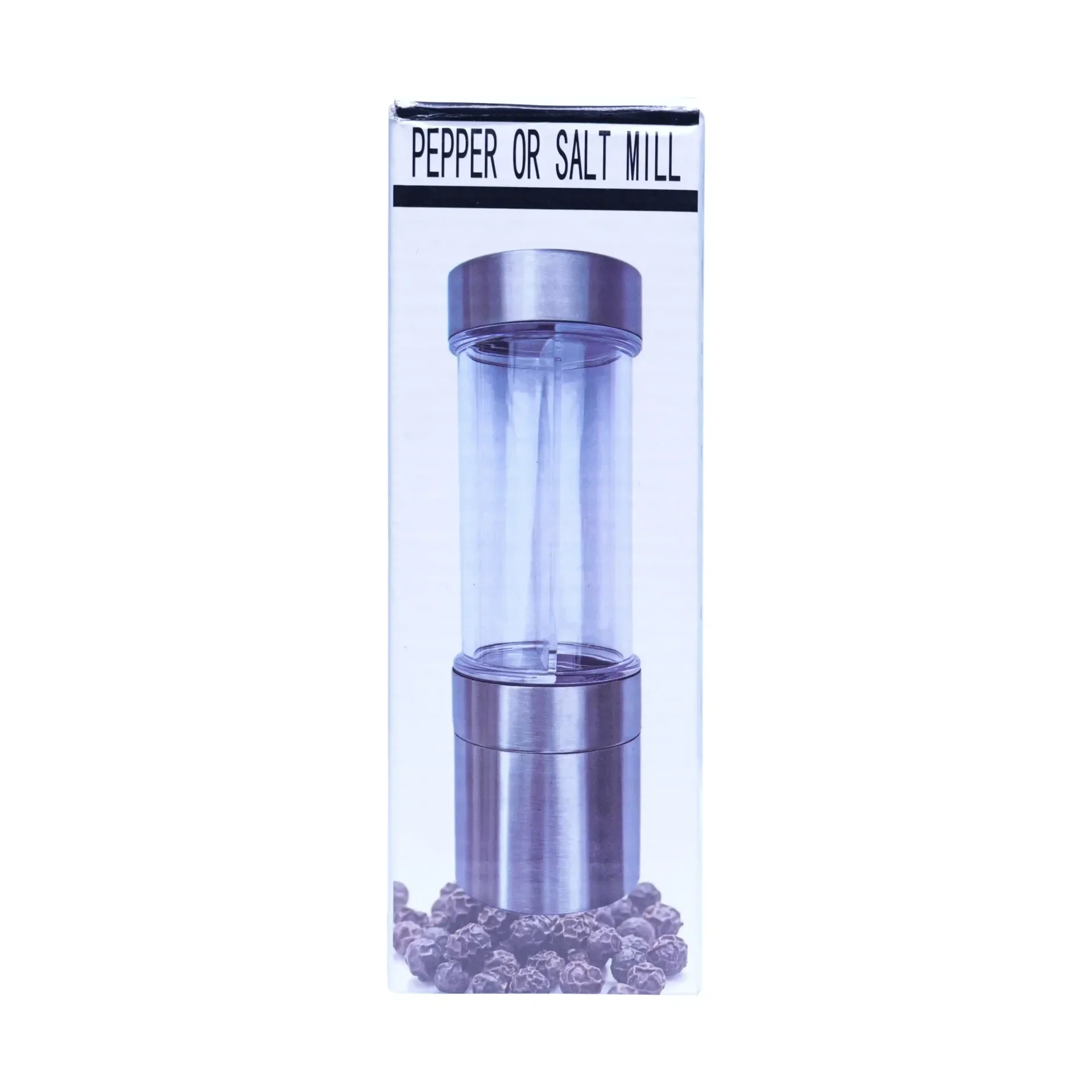 Adjustable Ceramic Spice Mill (Stainless Steel & Clear Acrylic)