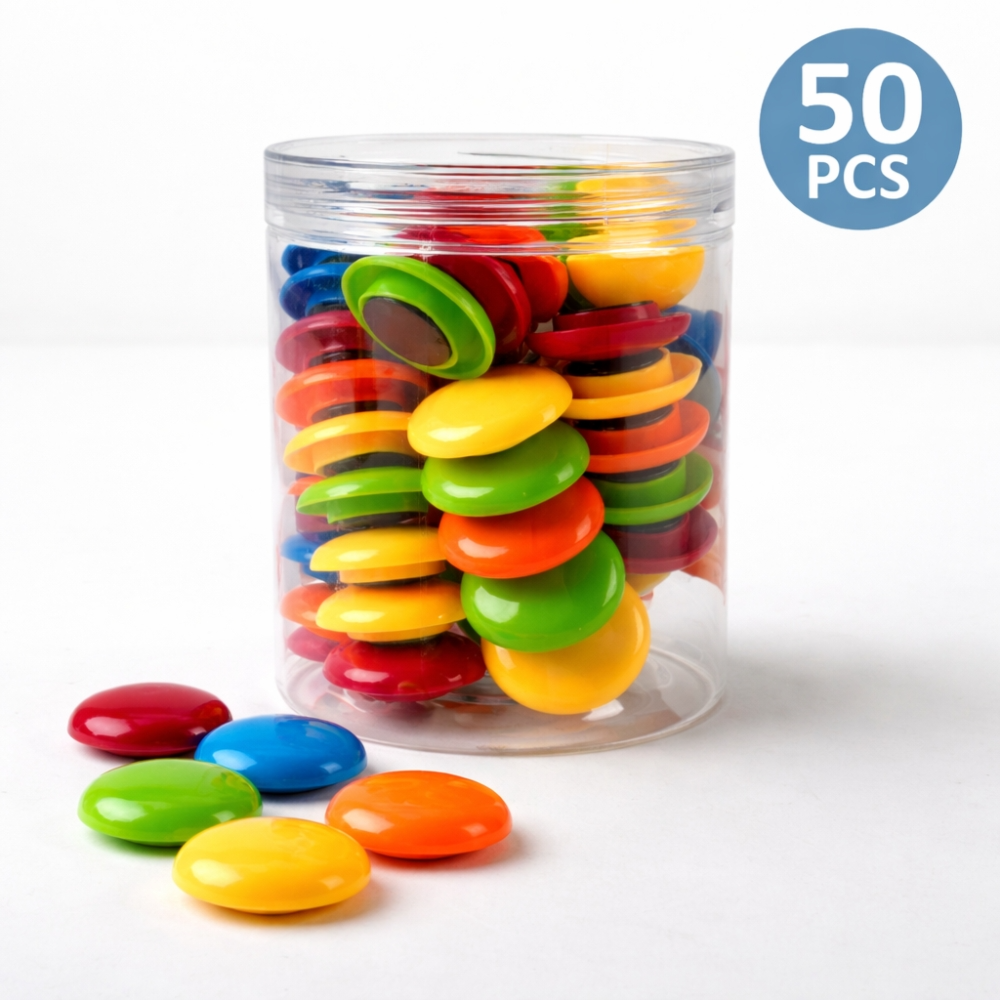Multi Color Magnetic Push Pins Set 50 Pieces