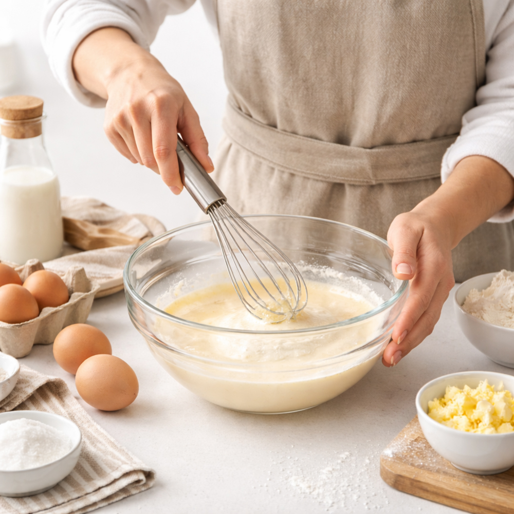 35cm Large Stainless Steel Hand Egg Beater Whisk – Heavy Duty Kitchen Mixing & Baking Tool