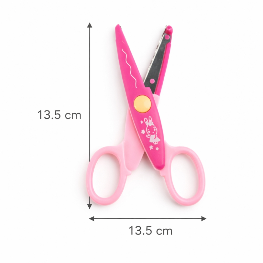 Crazy Jumbo Zig Zag Paper Cutting Scissors Assorted Colour
