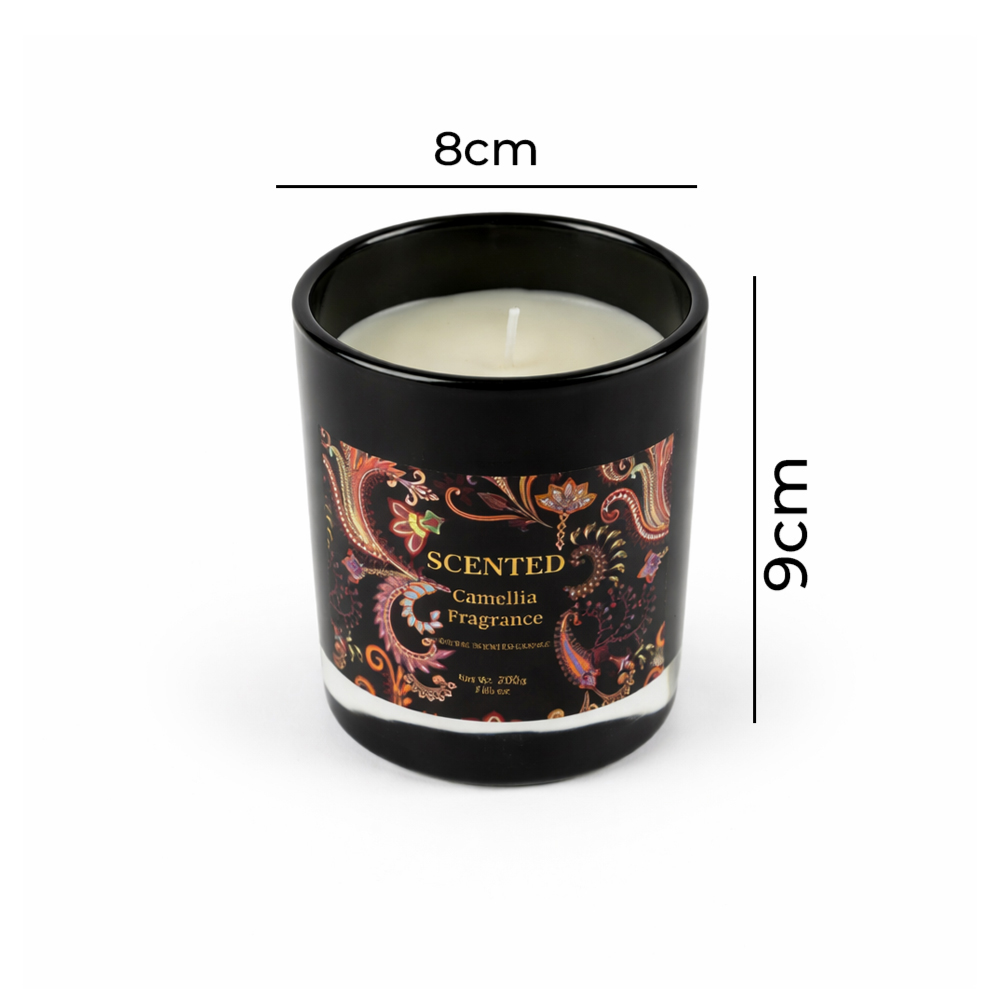Smokeless Luxury Camellia Scented Soy Wax Aromatherapy Candles (Burn Time- 45+ Hours)