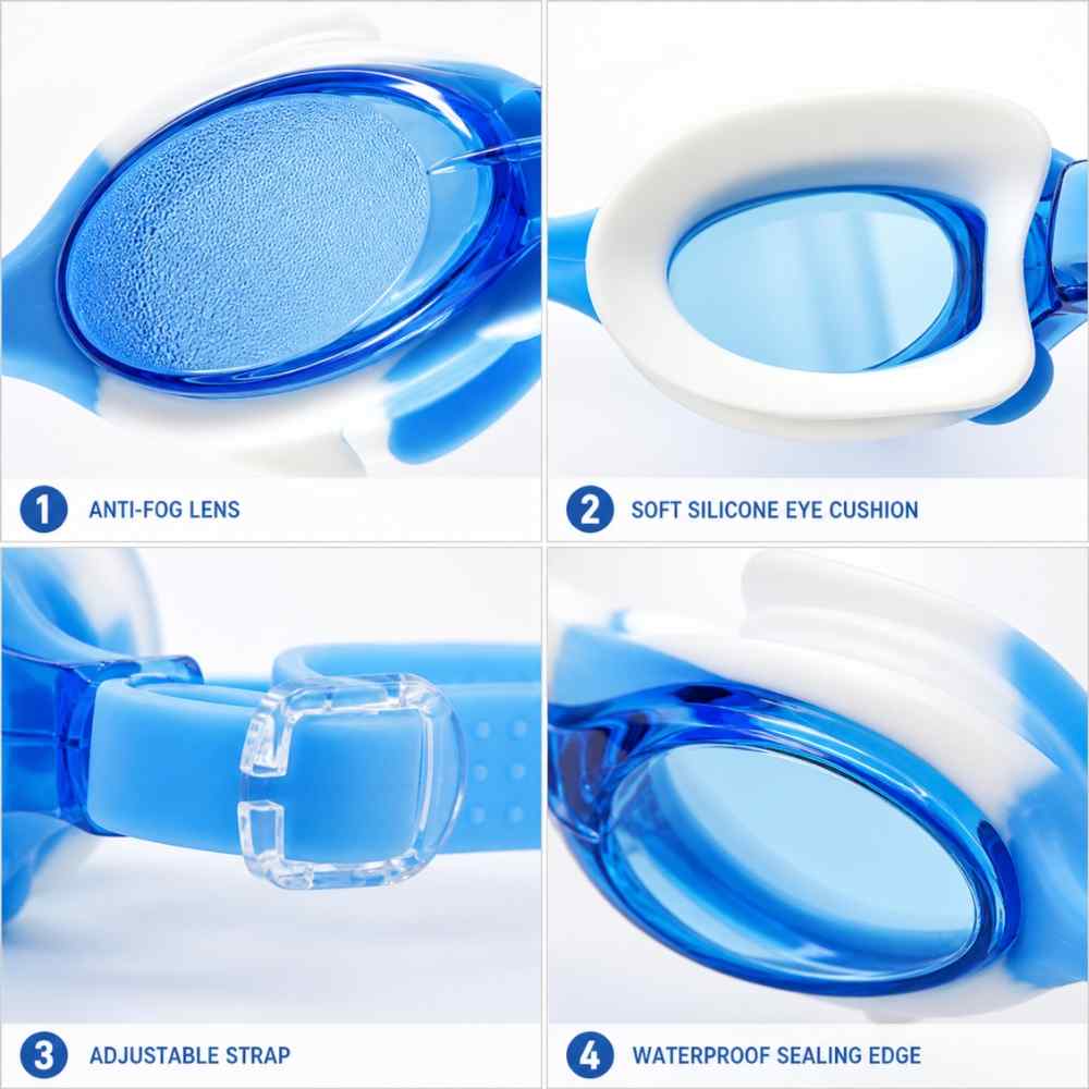 Premium Anti Fog Swimming Goggles With Adjustable Silicone Strap