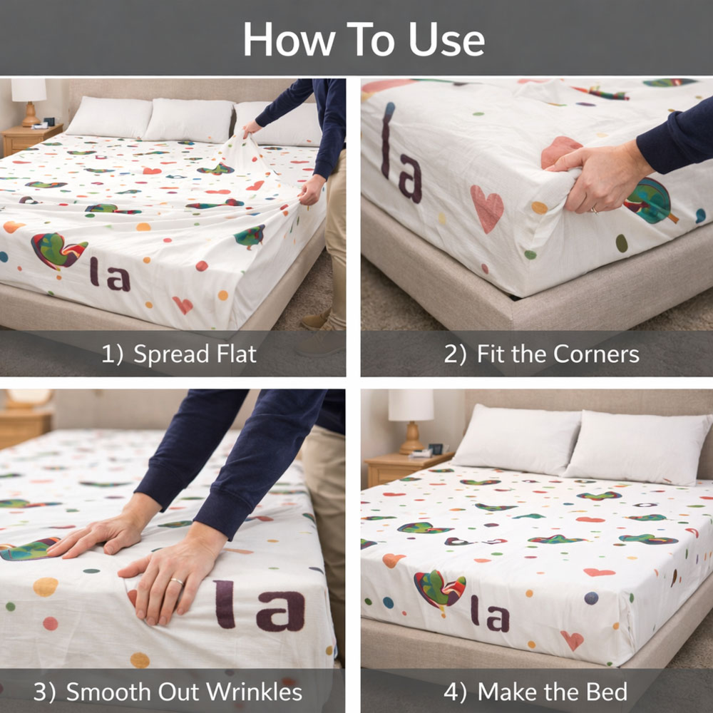 Premium Cotton Fitted Bed Sheet - Soft & Comfortable