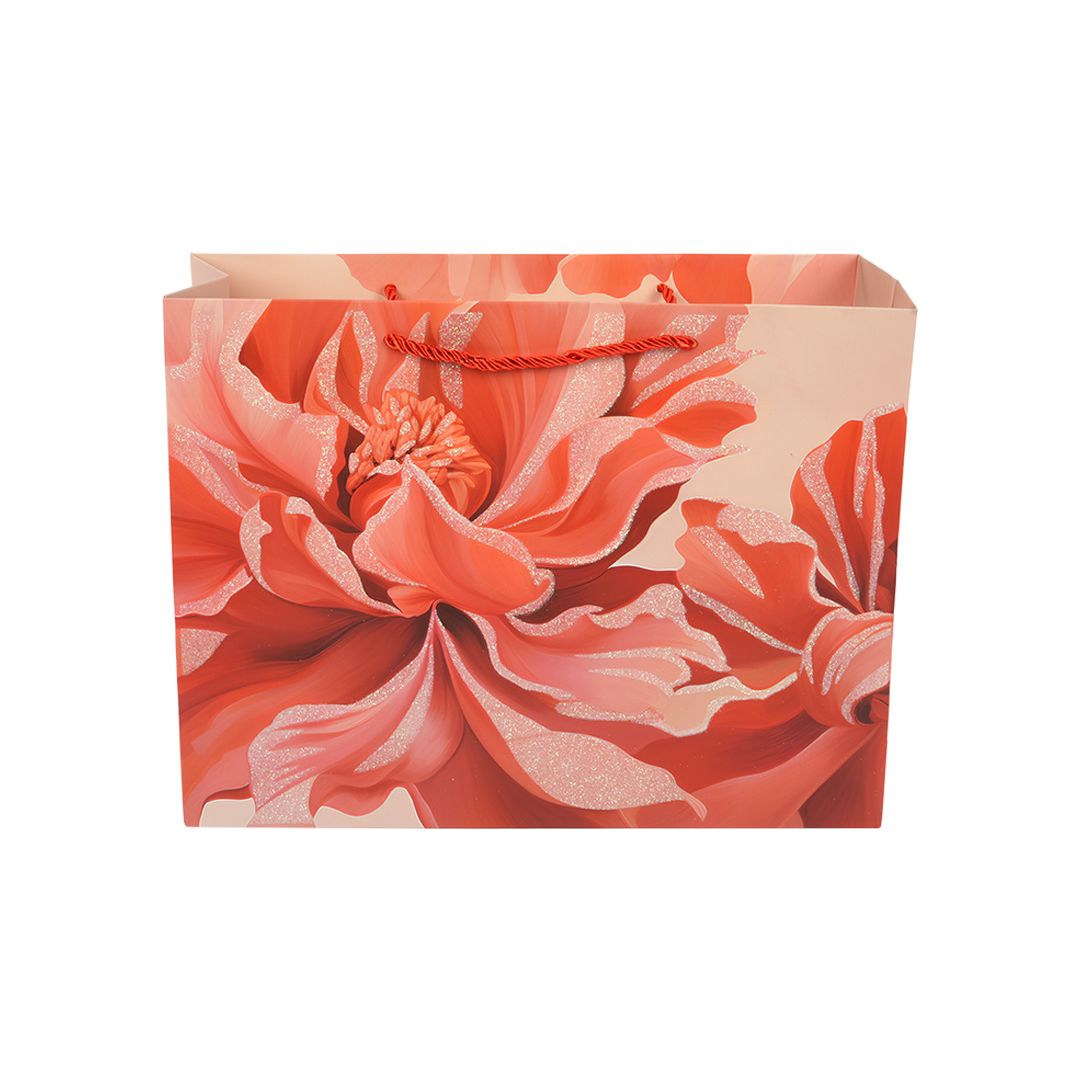Romantic Floral Wreath Premium Paper Gift Bag – 32Cm
