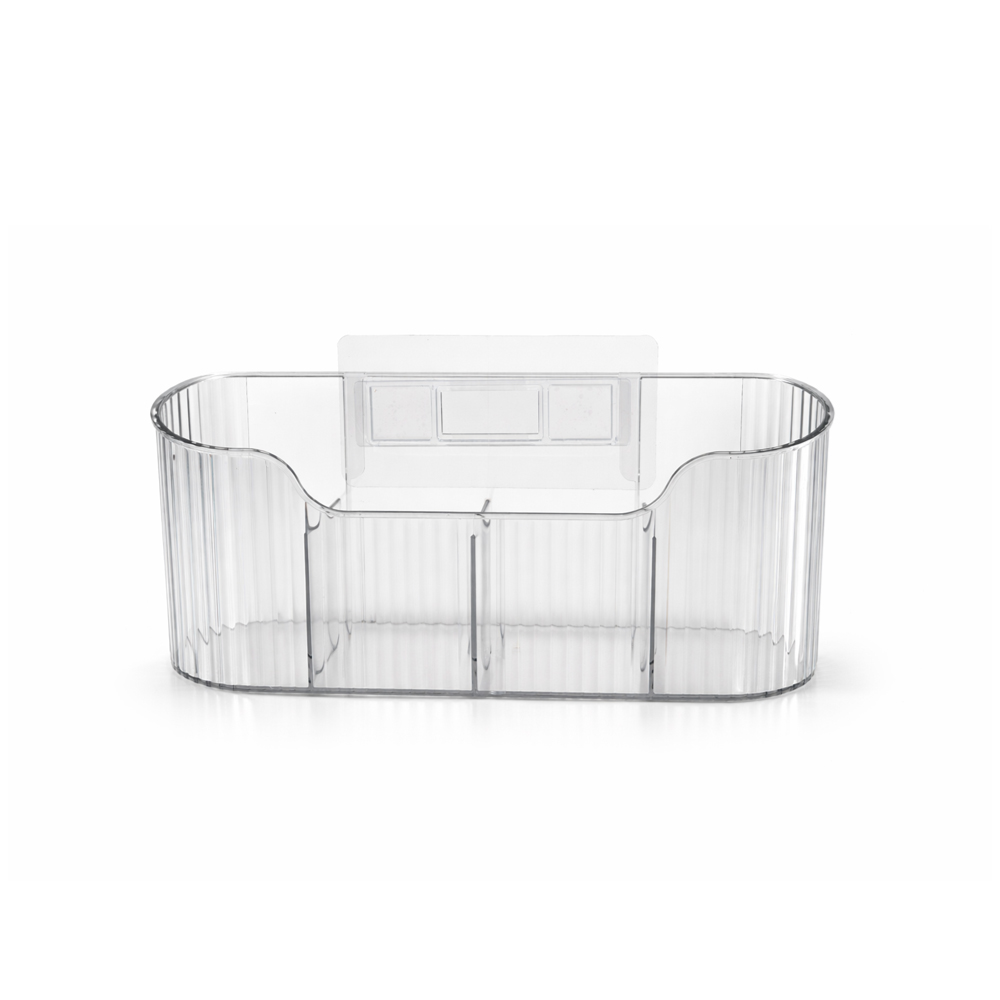 Luxury Clear Acrylic Wall-Mounted Organizer | 3-Compartment Multipurpose Storage