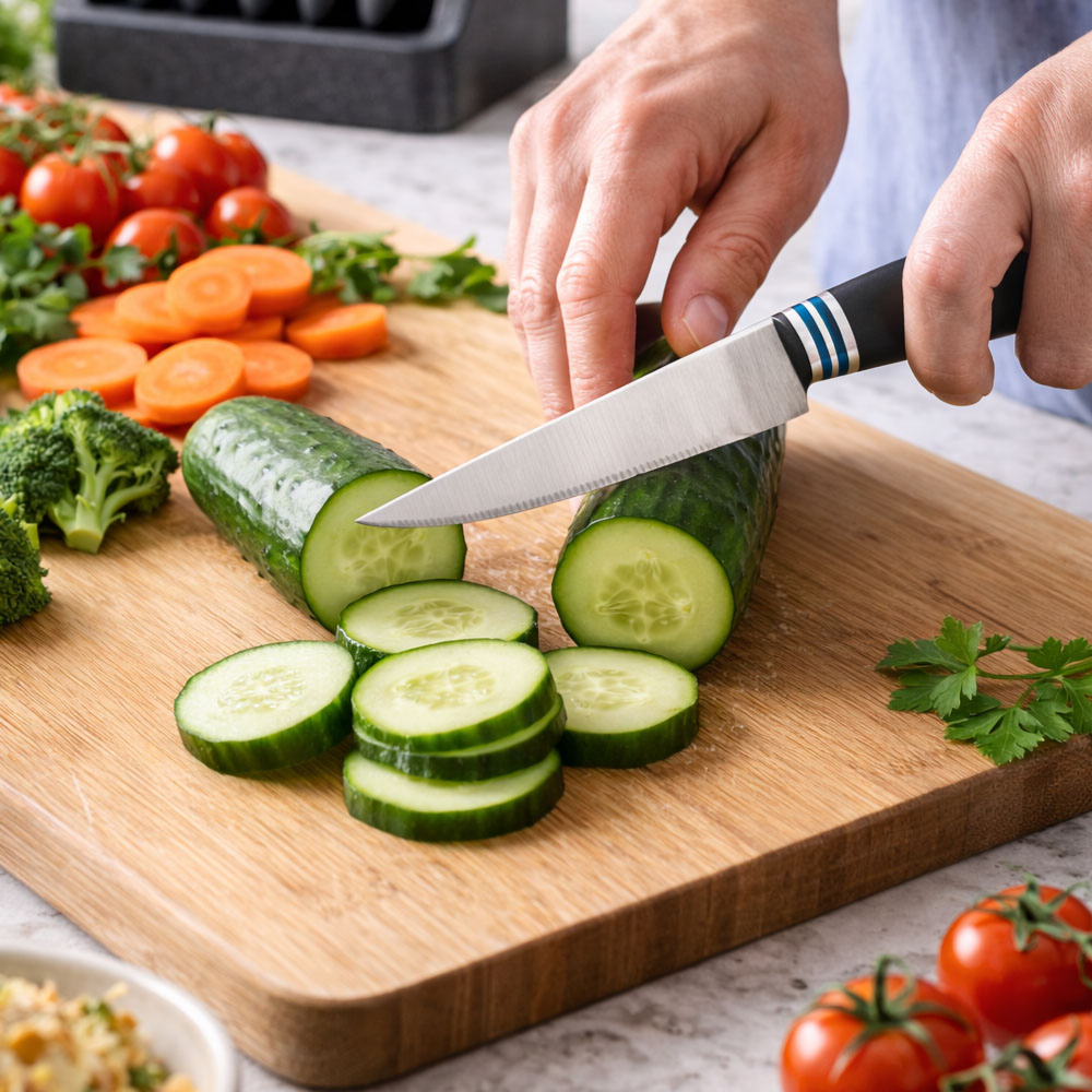 Tomato Knife Set (Stainless Steel) - Black