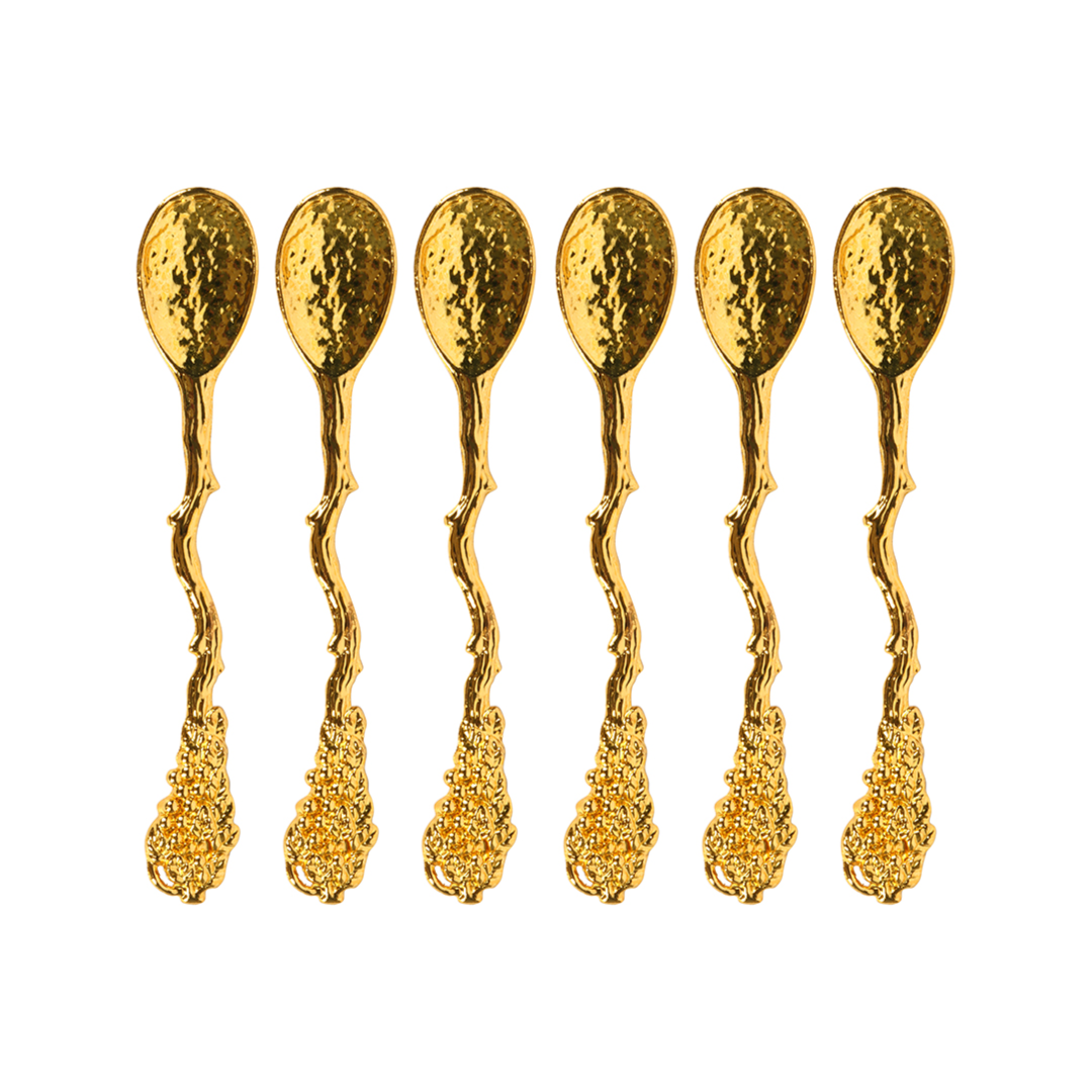 Gold Plated Decorative desert spoon – 11cm