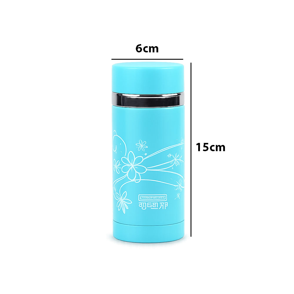 Portable Vacuum Insulated Water Bottle – Leakproof Travel Thermos Flask for Hot & Cold Drinks (15cm x 6cm)