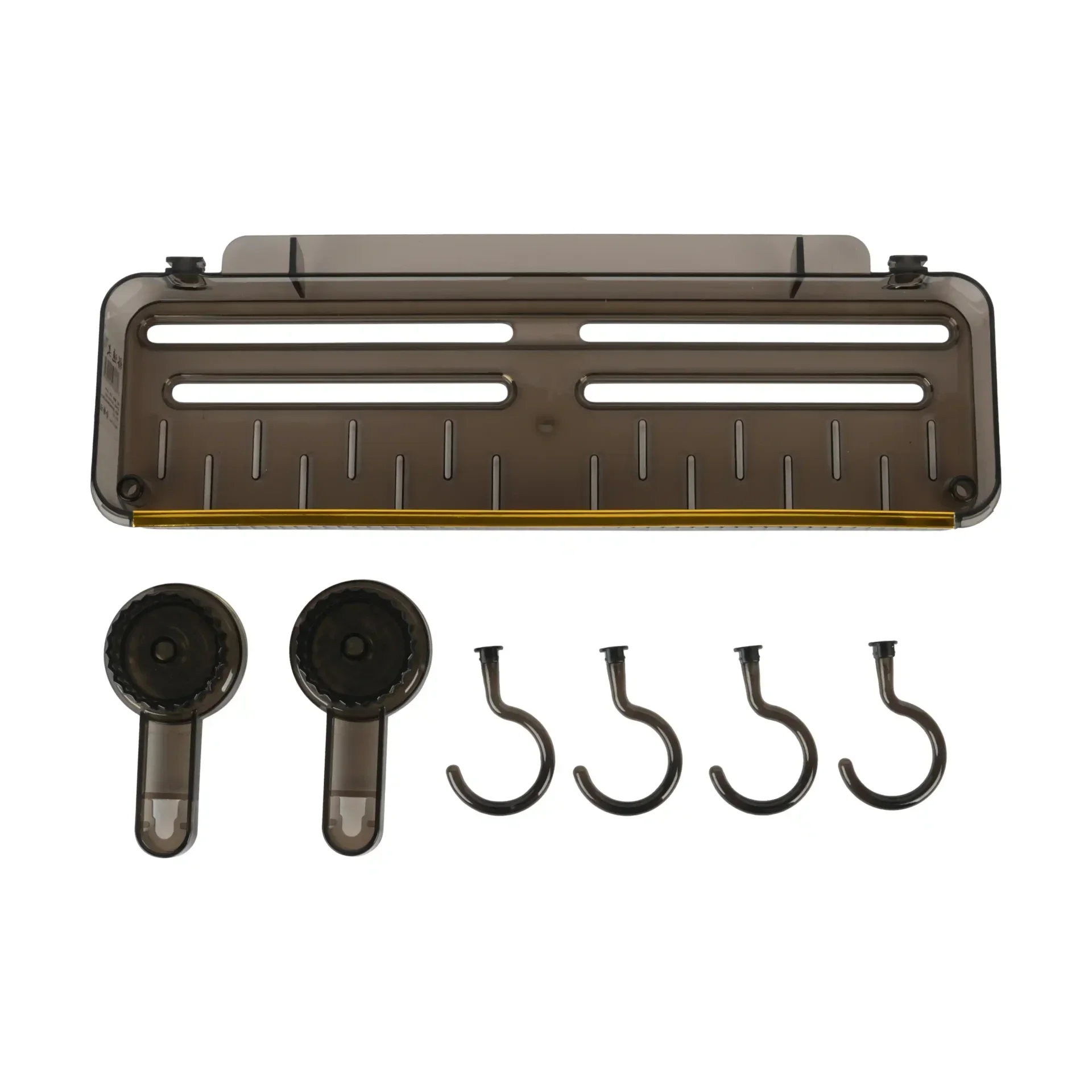No-Drill Bathroom Suction Shelf – Wall-Mounted Organizer with Integrated Hooks