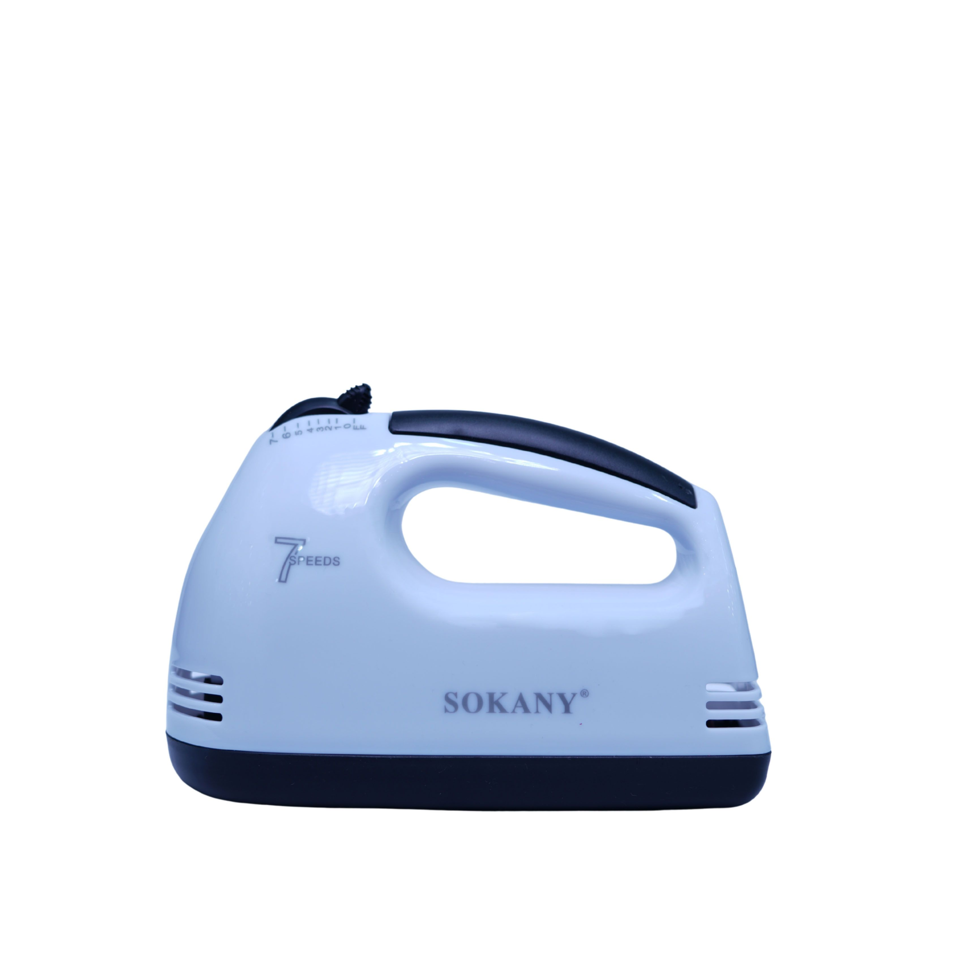 SOKANY SK-133 Hand Mixer - 180W, 7-Speeds (Black/White) Includes Beaters & Dough Hooks