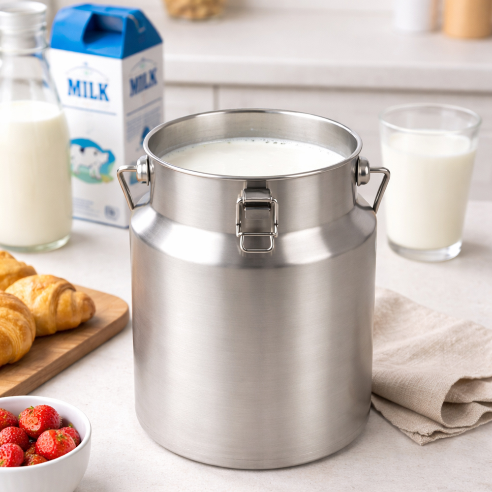 Stainless Steel Sealed Milk & Liquid Bucket