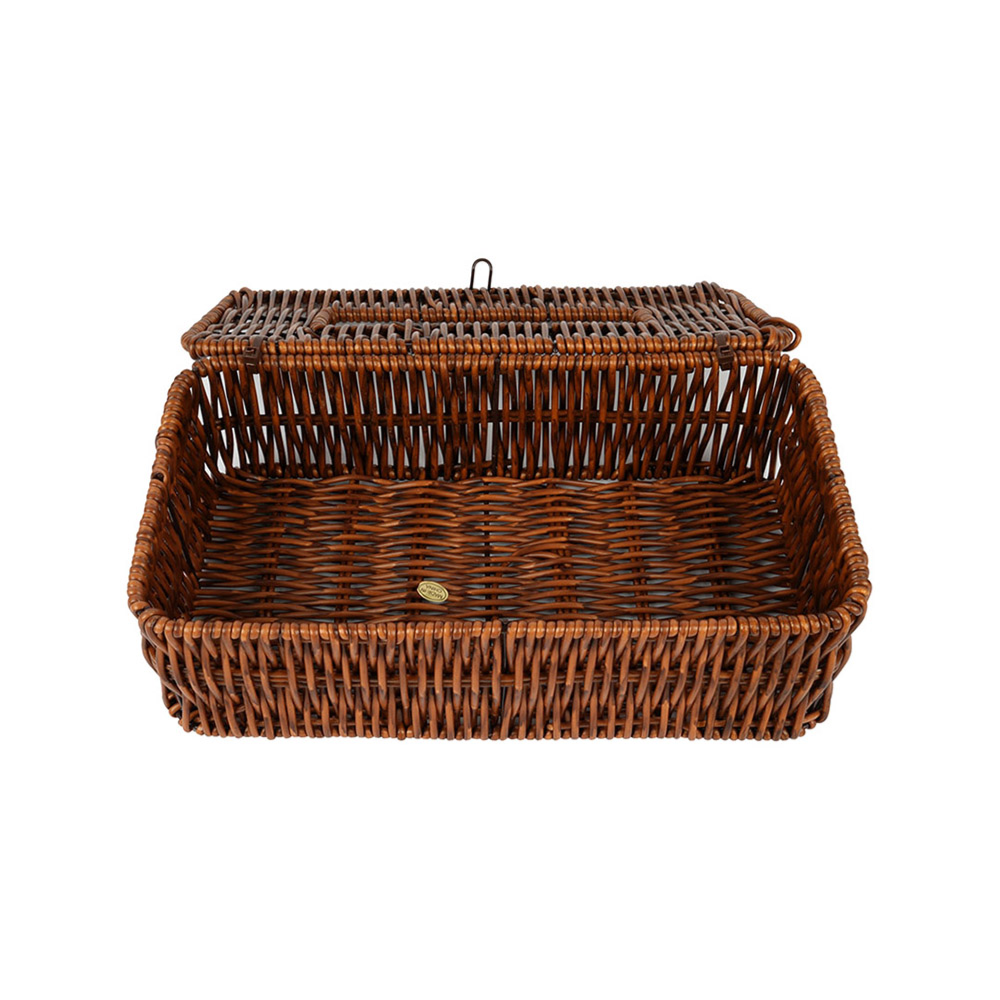 Decorative Woven Rattan Rectangular Tissue Box Holder (25x13CM)