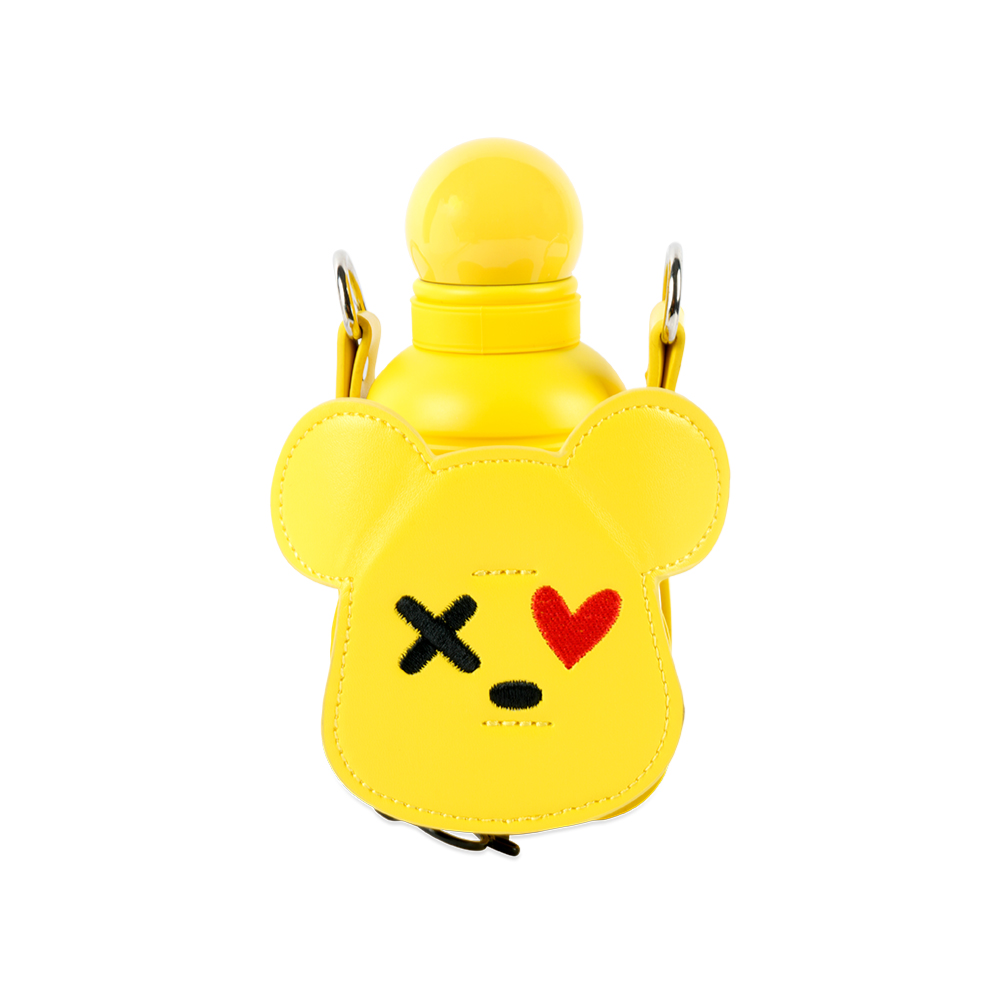 Cute Cartoon Kids Water Bottle 380ML with Protective Cover & Strap – Leakproof Portable School Drinking Bottle for Boys & Girls
