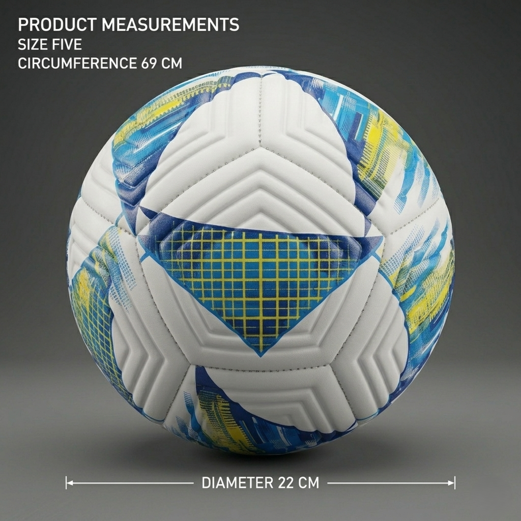 Professional High Visibility Outdoor Football Soccer Ball Size Five