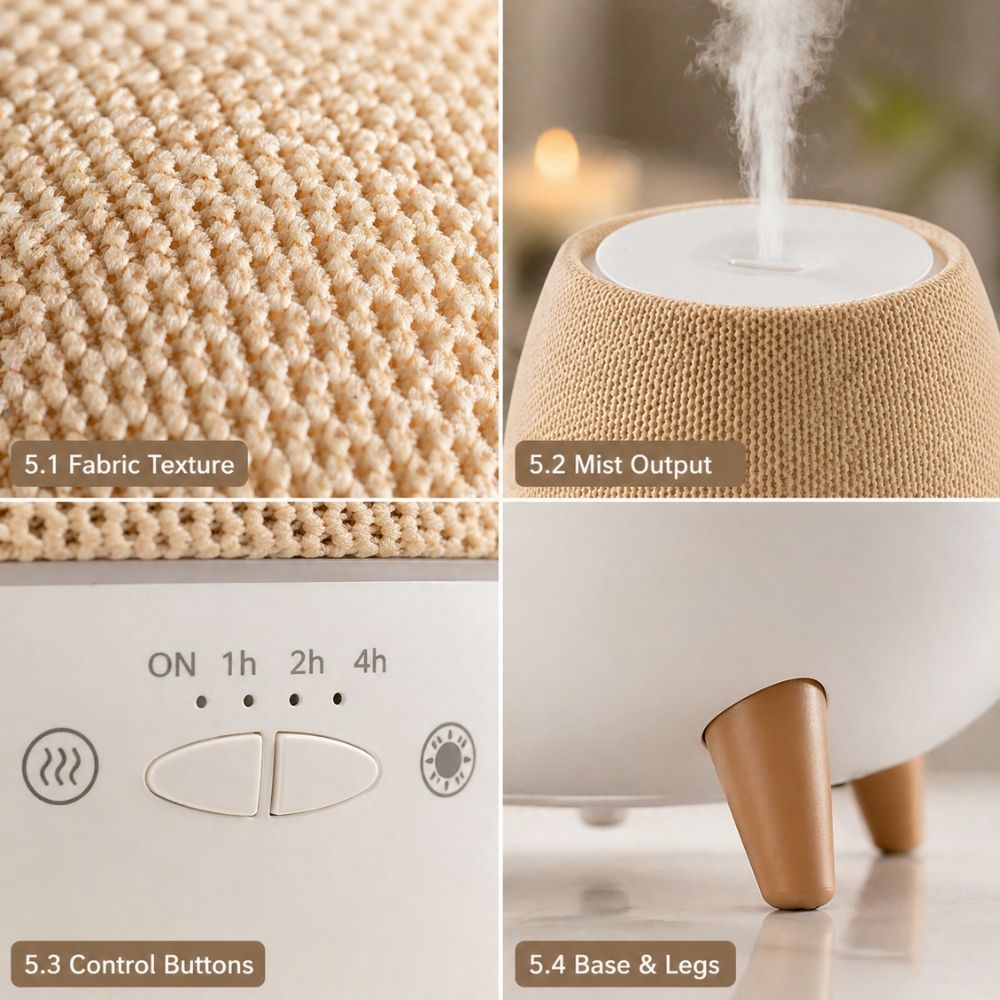 Ultra Quiet Aroma Diffuser With Warm Night Light
