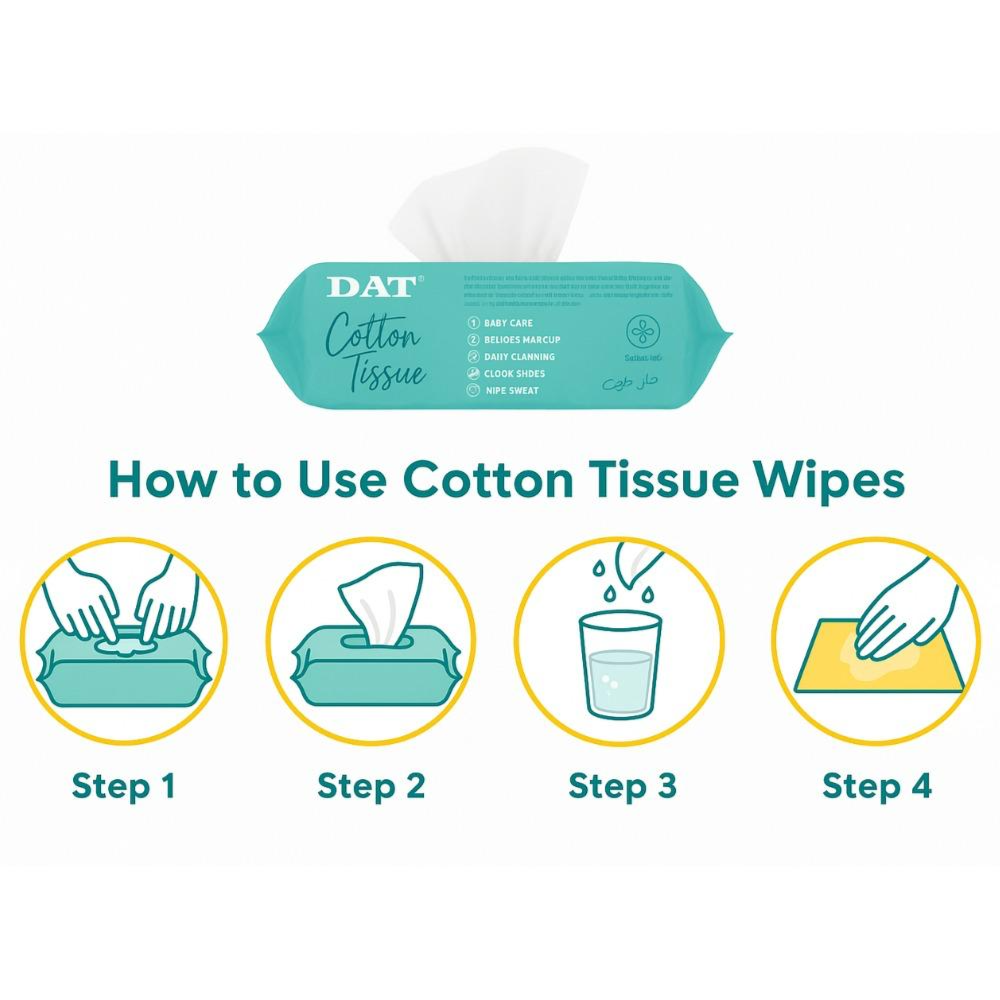 Premium Cotton Tissue – 80 Sheets (200mm × 200mm)
