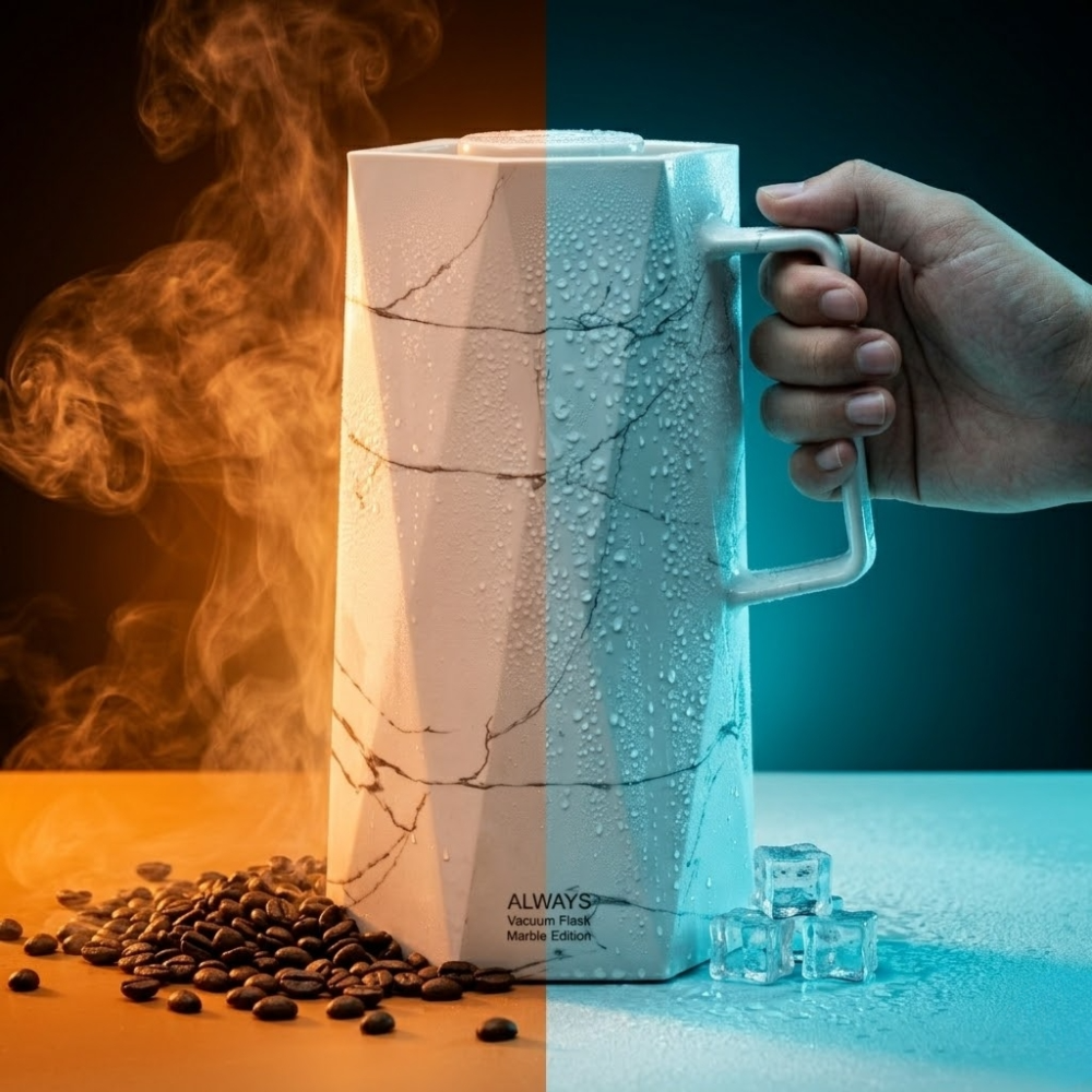Luxury 3D Peacock Wing Vacuum Flask 1L – Black Gold Arabic Thermos, 24 Hour Hot Cold Retention, Height 26cm, Sculpted Metal Design