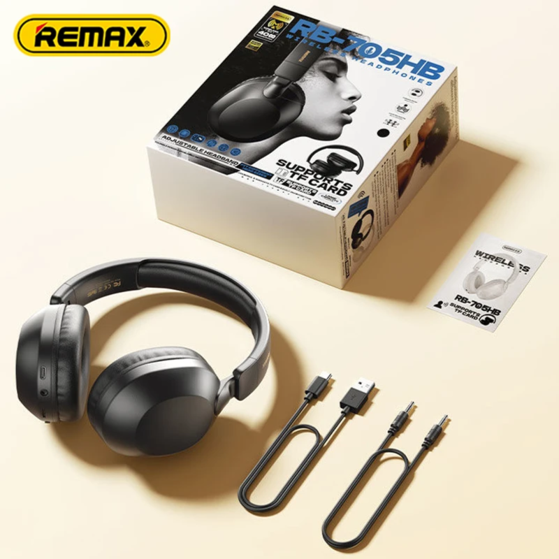 REMAX RB-705HB Wireless Headphones Foldable Design Gaming Headband Earphone Headset