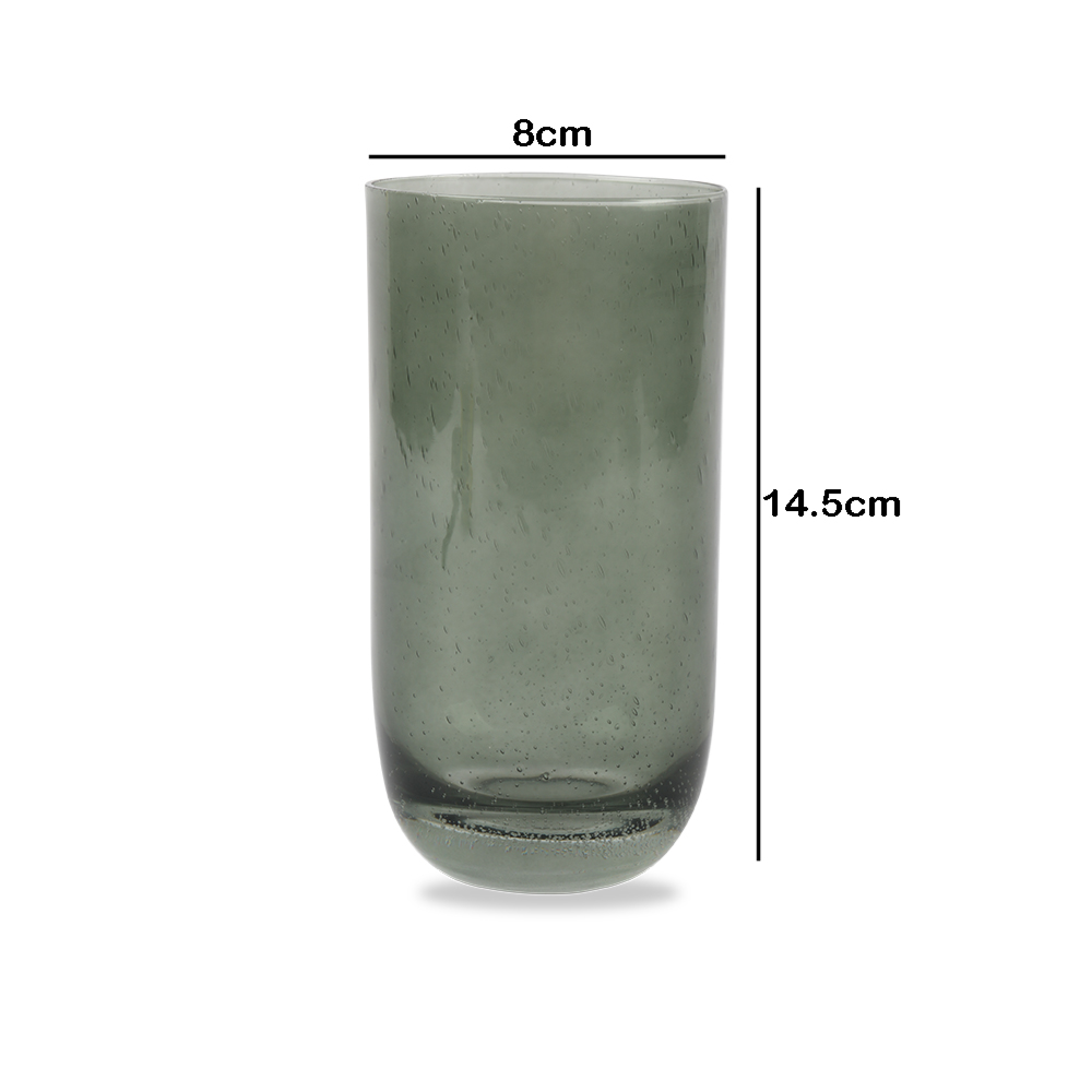 4 PCS Bubble Highball Glass Set – 495ml Textured Drinking Glasses (8cm x 14.5cm)